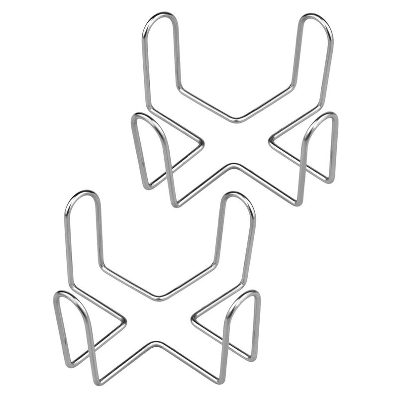 iziusy 2 Pieces 4.5 Inch Stainless Steel Coasters Holder Storage for Both Round and Square Coasters, Hold Up 4 to 7 - Image 1